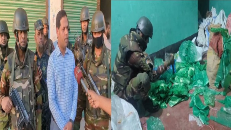 নড়াইলে যৌথবাহিনীর  অভিযানে বিপুল পরিমান পলিথিন জব্দ  ৫০ হাজা