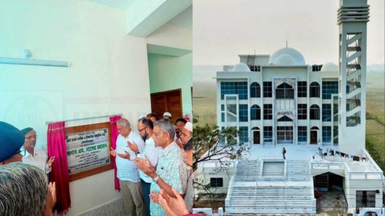 মৌলভীবাজারে মডেল মসজিদের উদ্বোধন করলেন এম. নাসের রহমান এমপি।